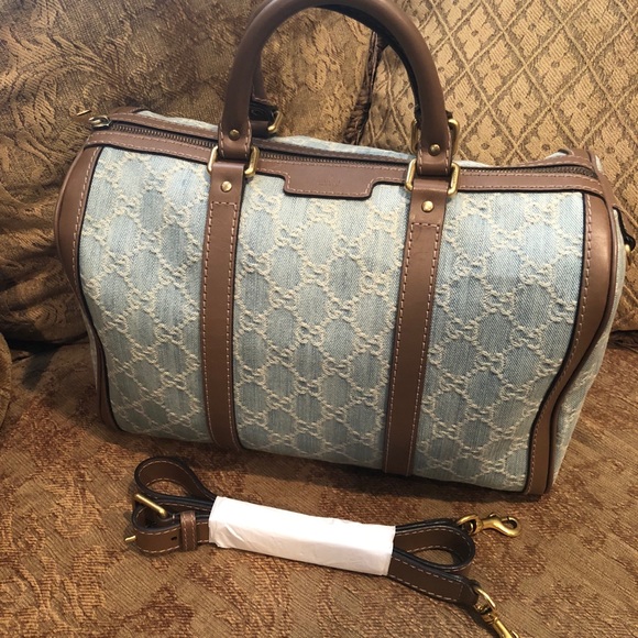 Gucci Handbags - Authentic Gucci Denim Boston